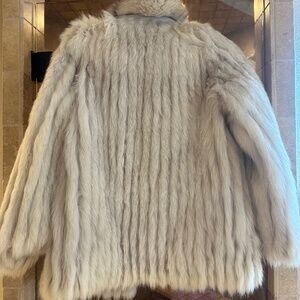Blue Fox Fur Coat/Jacket Short Size M